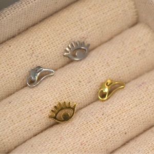 Cowboy and Eye Stud Earrings Stainless Steel